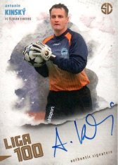 podepsaná karta 2025 Supr Cards Liga 100 KI-AN Antonín Kinský FC Slovan Liberec gold /12