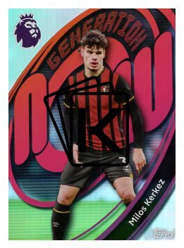 fotbalová kartička 2025-26 Topps  Premier League 52 Milos Kerkez (AFC Bournemouth)  -  Generation Now