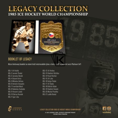 Legendary Cards Český Hokej 1985 Legacy Collection Collector Box