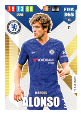 Fotbalová kartička Panini Adrenalyn XL FIFA 365 - 2020 Team Mate 21 Marcos Alonso FC Chelsea