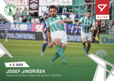 fotbalová kartička 2024-25 SportZoo Chance Liga Live L-56 Josef Jindřišek Bohemians Praha
