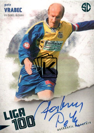 podepsaná karta 2025 Supr Cards Liga 100 VR-PEB FK Chmel Blšany Turquoise /5
