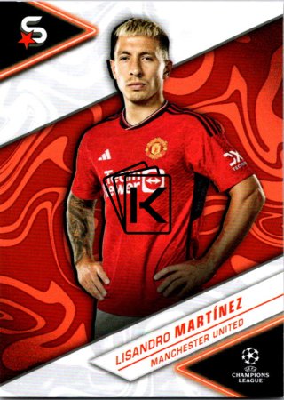 Fotbalová kartička 2023-24 Topps Superstars UEFA Club Competitions 100 Lisandro Martínez (Manchester United)