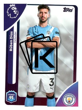 fotbalová kartička 2025-26 Topps  Premier League 183 Rúben Dias (Manchester City)