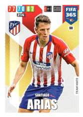 Fotbalová kartička Panini Adrenalyn XL FIFA 365 - 2020 Team Mate 90 Santiago Arias Atletico de Madrid