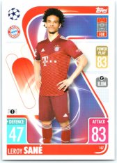fotbalová kartička 2021-22 Topps Match Attax UEFA Champions 163 Leroy Sane FC Bayern Munchen