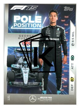 2025 Topps Turbo Attax F1 Mercedes AMG Pole Position  121 George Russell