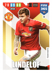 Fotbalová kartička Panini Adrenalyn XL FIFA 365 - 2020 Team Mate 71 Victor Lindelof Manchester United