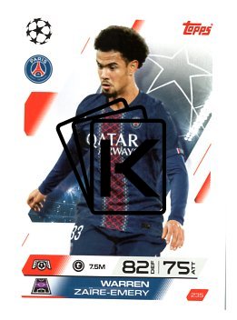 fotbalová kartička 2025-26 Topps Match Attax UCC 235 Warren Zaïre-Emery (Paris Saint-Germain)