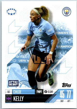Fotbalová kartička 2024-25 Topps Match Attax EXTRA UEFA Club Competitions UWCL Cards 167.  Chloe Kelly (Manchester City)