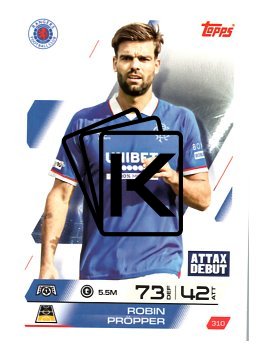 fotbalová kartička 2025-26 Topps Match Attax UCC 310 Robin Pröpper (Rangers FC)