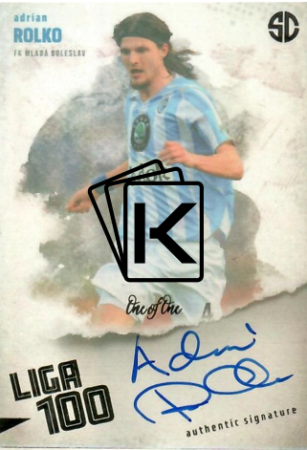 podepsaná karta 2025 Supr Cards Liga 100 RO-AD Adrian rolko FK Mladá Boleslav 1of1