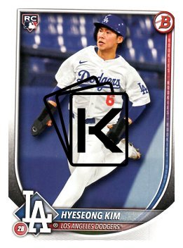 Baseballová karta 2025 Bowman 91 Hyeseong Kim, Los Angeles Dodgers RC
