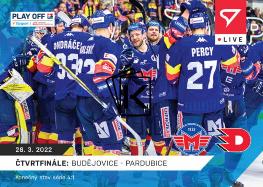 Hokejová kartička SportZoo 2021-22 Live L-125 HC Motor České Budějovice postup do Semifinále