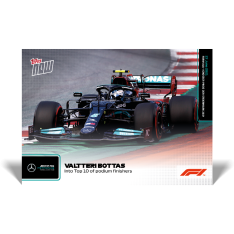 kartička Formule 1 Topps Now 2021 025 Valsteri Bottas Mercedes