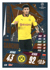 fotbalová kartička 2020-21 Topps Match Attax Champions League Extra Limited Edition Bronz LE3B Jadon Sancho Borussia Dortmund