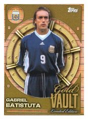 fotbalová kartička 2026 Topps Gold Vault Limited Edition GV-5 Gabriel Batistuta (Argentina)
