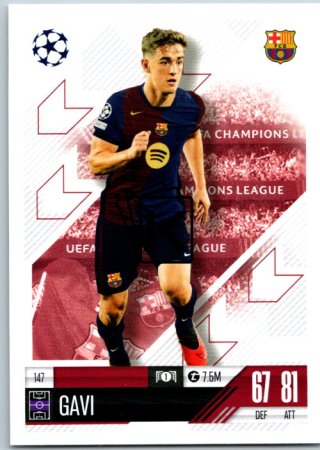 fotbalová kartička 2024-25 Topps Match Attax UEFA Club Competitions  147 Gavi (FC Barcelona)