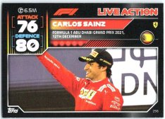 2022 Topps Formule 1Turbo Attax F1 Live Action 2021 256 Carlos Sainz (Ferrari)