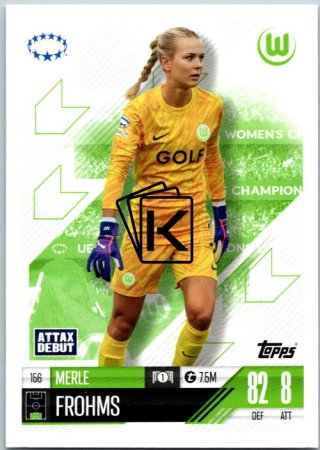Fotbalová kartička 2024-25 Topps Match Attax EXTRA UEFA Club Competitions UWCL Cards 156.  Merle Frohms (VfL Wolfsburg)