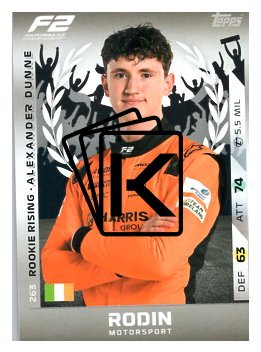 2025 Topps Turbo Attax F1 Rodin Motorsport Rookie Rising HP 263 Alexander Dunne