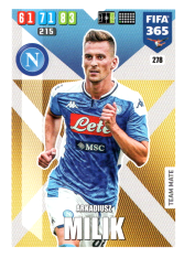 Fotbalová kartička Panini Adrenalyn XL FIFA 365 - 2020 Team Mate 278 Arkadiusz Milik SSC Neapol