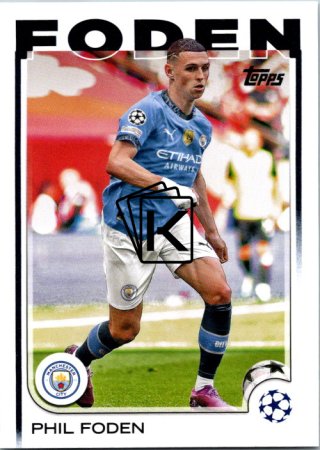 fotbalová kartička 2024-25 Topps UEFA Club Competitions Flagship47 Phil Foden Manchester City