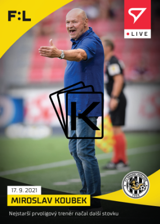 fotbalová kartička SportZoo 2021-22 Live L-033 Miroslav Koubek FC Hradec Králové /87