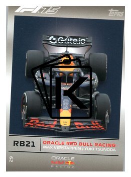 2025 Topps Turbo Attax F1 Oracle Red Bull Racing  29 Team Car