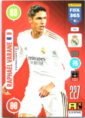 fotbalová karta Panini Adrenalyn XL FIFA 365 2021 Team Mate 94 Raphael Varane Real Madrid CF