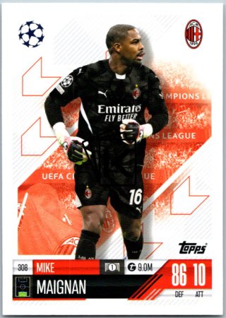 fotbalová kartička 2024-25 Topps Match Attax UEFA Club Competitions 308 Mike Maignan (AC Milan)