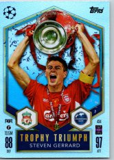 fotbalová kartička 2024-25 Topps Match Attax UEFA Club Competitions Trophy Triumph 434 Steven Gerrard (Liverpool)