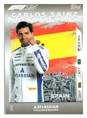 2025 Topps Turbo Attax F1 Williams Racing National Pride  160 Carlos Sainz