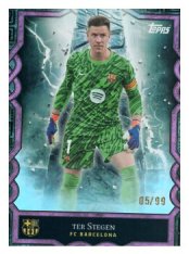 fotbalová kartička 2024-25 Topps FC Barcelona Fan Set Monolith MO-1 Marc Andre Ter Stegen 22/50 Gold Parallel