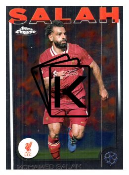 fotbalová kartička 2024-25 Topps Chrome UCC 87 Mohamed Salah, Liverpool FC