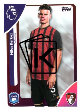 fotbalová kartička 2025-26 Topps  Premier League 42 Milos Kerkez (AFC Bournemouth)