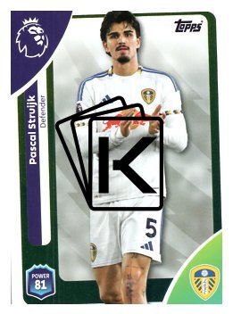 fotbalová kartička 2025-26 Topps  Premier League 328 Pascal Struijk (Leeds United)