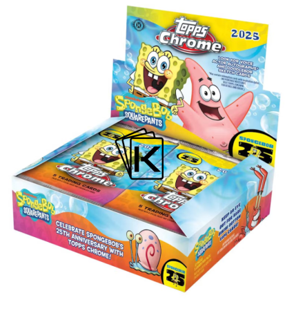 Předprodej 2025 Topps SpongeBob Chrome 25th Anniversary Hobby Box