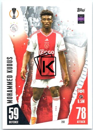 Fotbalová kartička 2023-24 Topps Match Attax UEFA Club Competitions 268 Mohammed Kudus AFC Ajax