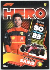 2022 Topps Formule 1 Turbo Attax 31 Carlos Sainz (Ferrari)