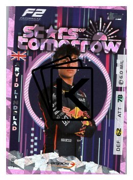 2025 Topps Turbo Attax F1 Campos Racing Stars of Tomorrow HP 238 Arvid Lindblad-Paralel Pink