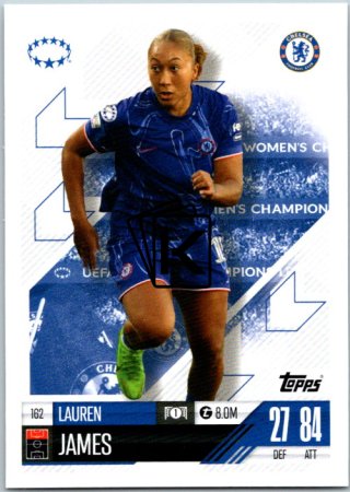 Fotbalová kartička 2024-25 Topps Match Attax EXTRA UEFA Club Competitions UWCL Cards 162.  Lauren James (Chelsea)