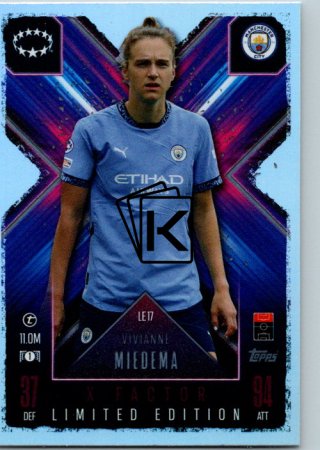 Fotbalová kartička 2024-25 Topps Match Attax EXTRA UEFA Club Competitions Limited Edition LE 17.  Vivianne Miedema (Manchester City)