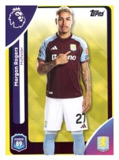 fotbalová kartička 2025-26 Topps  Premier League 30 Morgan Rogers (Aston Villa)-PARALLEL Yellow