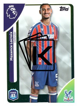 fotbalová kartička 2025-26 Topps  Premier League 113 Maxence Lacroix (Crystal Palace)