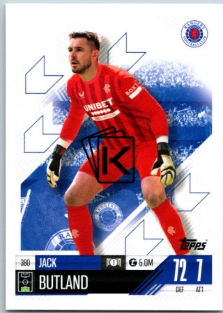 fotbalová kartička 2024-25 Topps Match Attax UEFA Club Competitions 380 Jack Butland (Rangers FC)