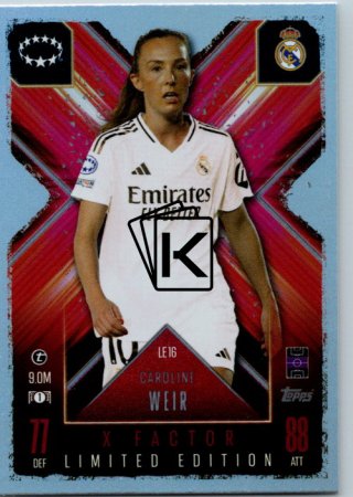 Fotbalová kartička 2024-25 Topps Match Attax EXTRA UEFA Club Competitions Limited Edition LE 16.  Caroline Weir (Real Madrid CF)