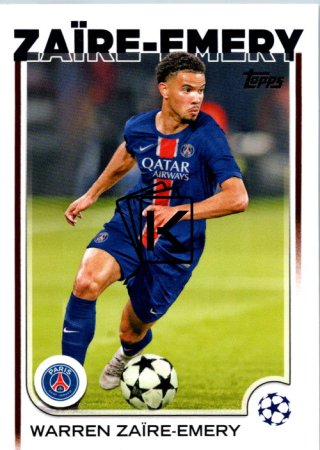 fotbalová kartička 2024-25 Topps UEFA Club Competitions Flagship 197 Warren Zaïre-Emery PSG