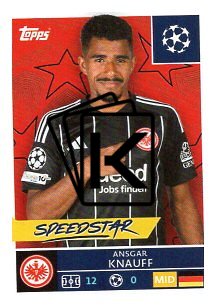2025-26 Topps Champions League Eintracht Frankfurt 176 Ansgar Knauff
