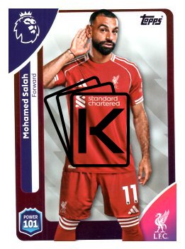 fotbalová kartička 2025-26 Topps  Premier League 174 Mohamed Salah (Liverpool)